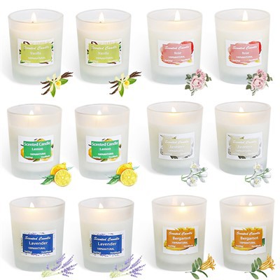 Sitruuna-laventeli soijakynttilä